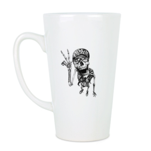 Чашка Латте Thrash-скелет