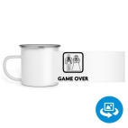 Кружка металлическая белая (круговая запечатка)