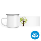 Кружка металлическая белая (круговая запечатка)