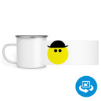 Кружка металлическая белая (круговая запечатка)