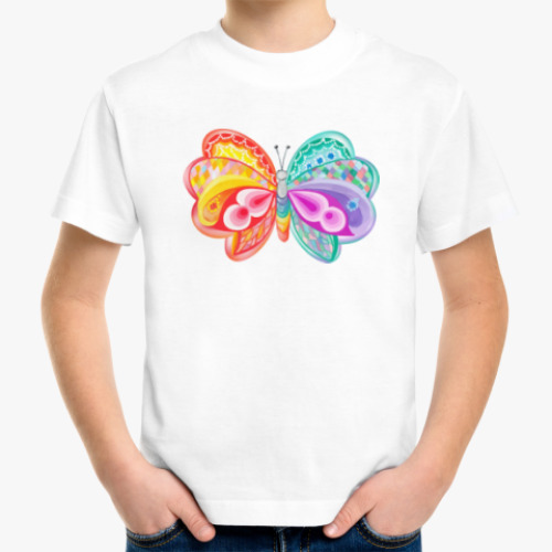 Детская футболка Бабочка-радуга