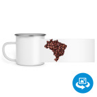 Кружка металлическая белая (круговая запечатка)