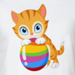 Котик с мячиком