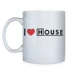 Кружка серебристая I love House