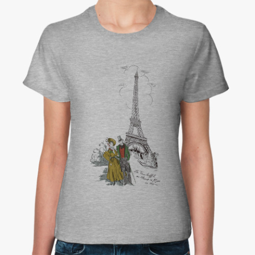 Женская футболка Эйфелева башня