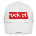 Кепка / бейсболка, белая (печать) Fuck all
