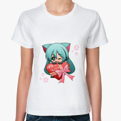 Классическая футболка с принтом Мику