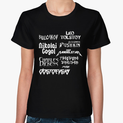 Женская футболка Вся классика рока