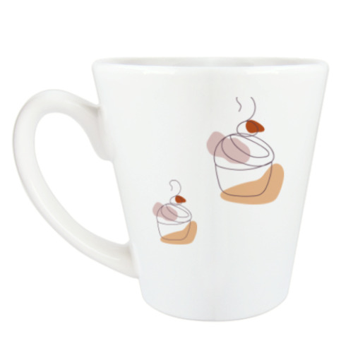 Чашка Латте с принтом Кексы