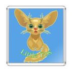 Магнит 6.5 x 6.5 см Милая лиса рисунок