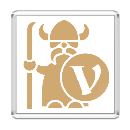 Магнит с принтом Викинг