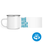 Кружка металлическая белая (круговая запечатка)