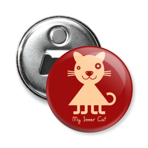 Магнит-открывашка с принтом My Inner Cat