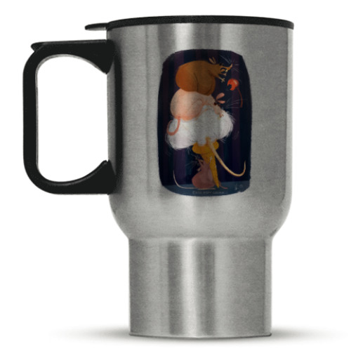 Кружка-термос с принтом Rats