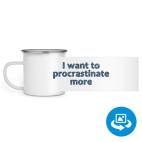 Кружка металлическая белая (круговая запечатка)