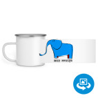 Кружка металлическая белая (круговая запечатка)