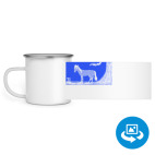 Кружка металлическая белая (круговая запечатка)