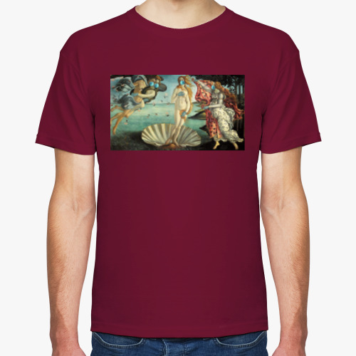 Футболка с принтом РОЖДЕНИЕ ВЕНЕРЫ / КОРОНАВИРУС