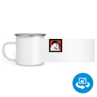 Кружка металлическая белая (круговая запечатка)