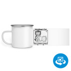 Кружка металлическая белая (круговая запечатка)