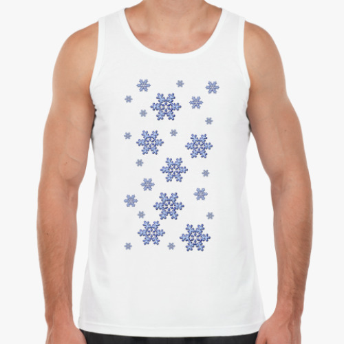 Майка с принтом снежинки