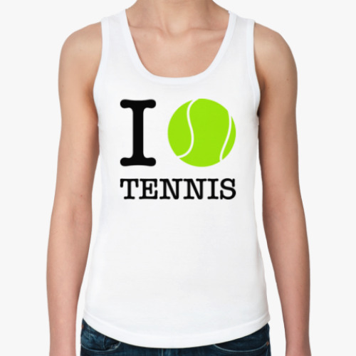 Женская майка I love tennis