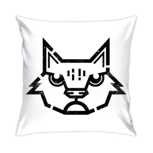 Подушка с принтом Кот и Пес