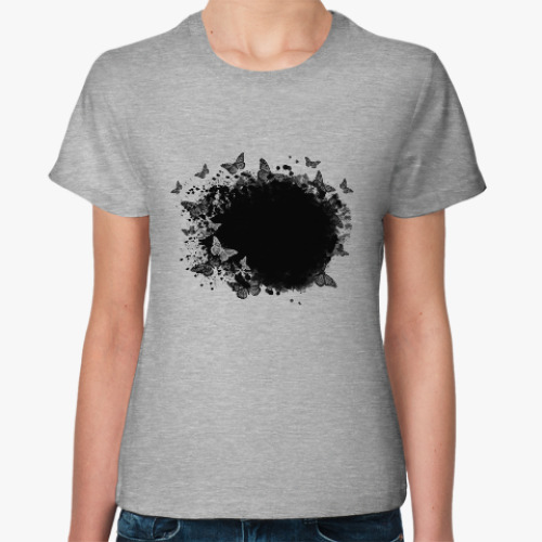 Женская футболка с принтом бабочки