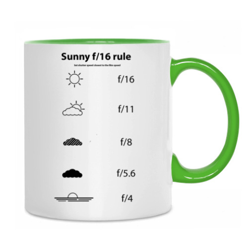 Кружка с принтом Sunny f/16