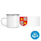 Кружка металлическая белая (круговая запечатка)