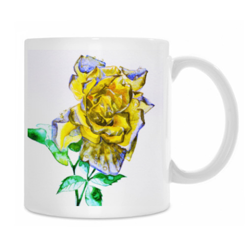 Кружка с принтом роза