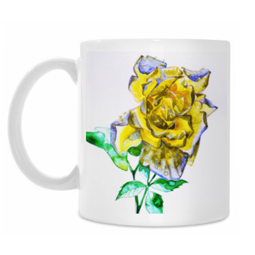 Кружка с принтом роза