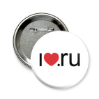 Значок 58 мм I love.ru