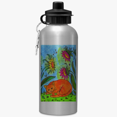 Бутылка с карабином (500 мл) Кот спит