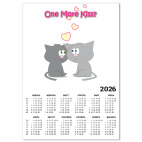 Календарь A3 2026, белый Kiss