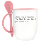 Кружка с ложкой Алиса в стране чудес/ Alice in wonderland