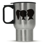 Кружка-термос металлик силуэт