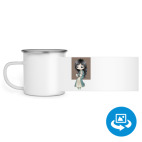 Кружка металлическая белая (круговая запечатка)