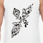 Черный растительный узор