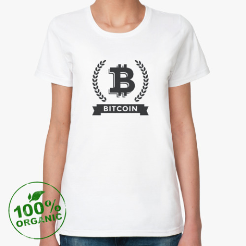 Женская футболка из органик-хлопка Bitcoin - Биткоин