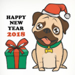 Новогодняя собачка 2018