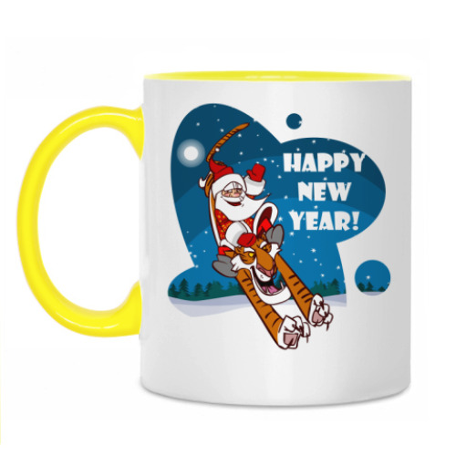 Кружка с принтом Новый год