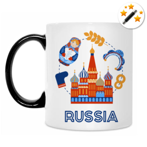 Кружка-хамелеон Russia, Россия