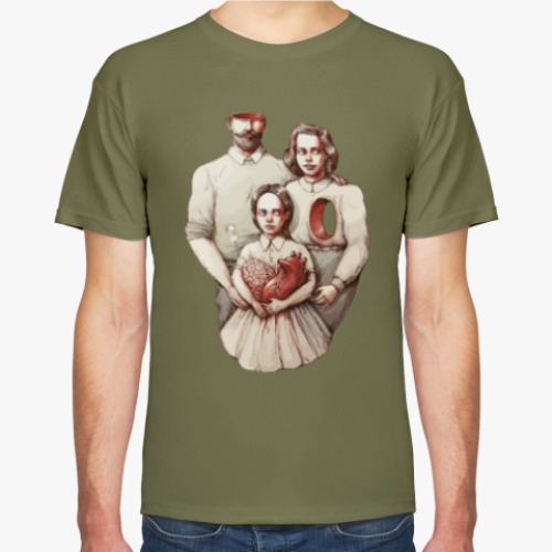 Футболка с принтом Happy family