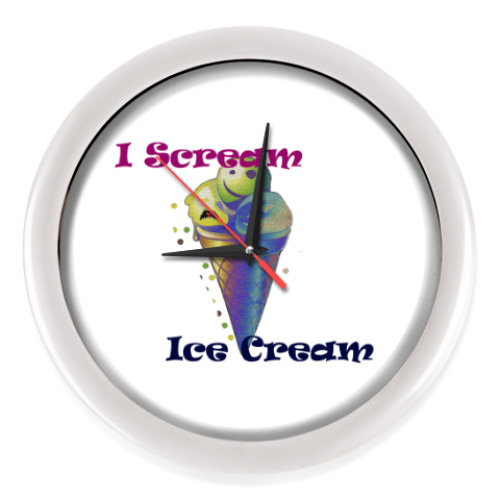 Настенные часы  Прикольное мороженое
