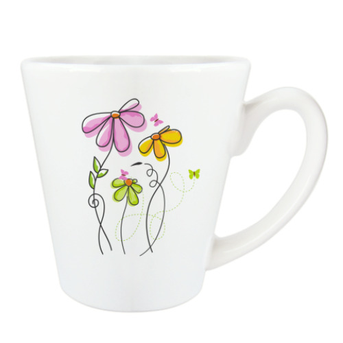 Чашка Латте с принтом С 8 Марта!