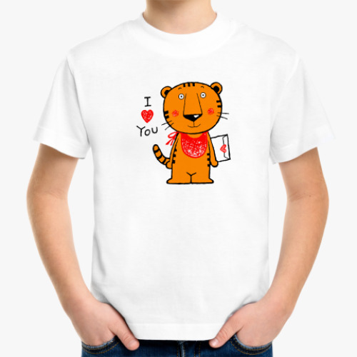 Детская футболка с принтом Тигренок