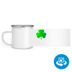 Кружка металлическая белая (круговая запечатка)