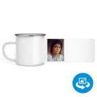 Кружка металлическая белая (круговая запечатка)