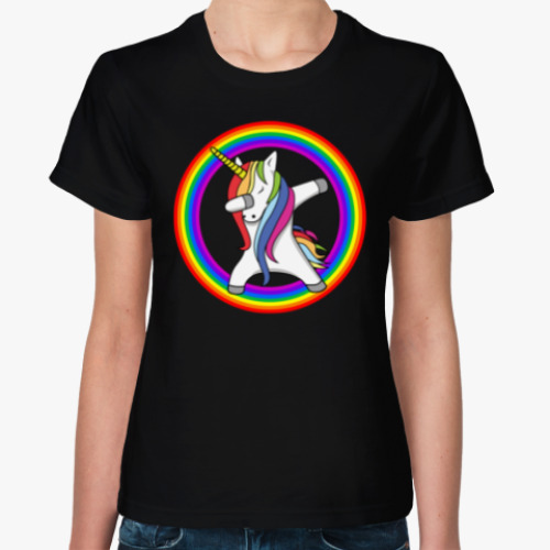 Женская футболка Rainbow Dab Unicorn